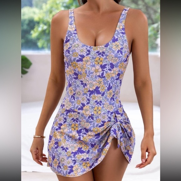 Other - Eomenie One Piece Swimdress Swimsuits for Women Tummy Control NWT size L